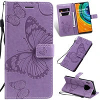 butterfly leather flip case for huawei mate 30 pro smartphone cass for huawei mate 30 pro cover wallet card stand magnetic book