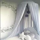 Детская кроватка сетчатая летняя шифоновая легкая дышащая занавеска для кровати детская однотонная спальная палатка с москитом