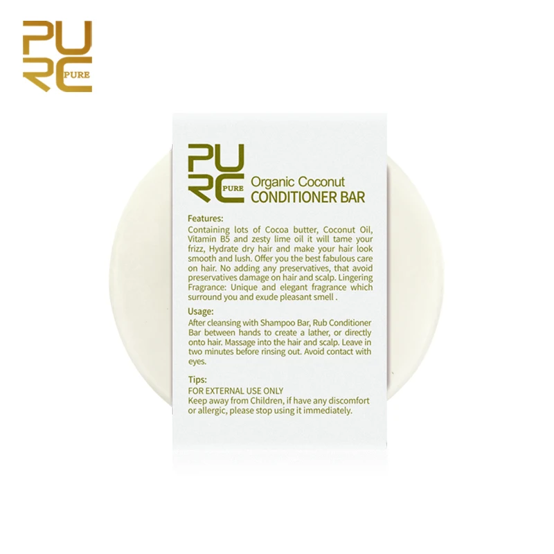 100% органический кокосовый Кондиционер для волос ручной работы экологичный