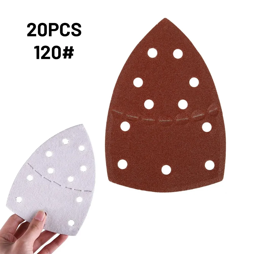

20pcs Mouse Sanding Sheets Hook And Loop Sander Pads 11-Holes Sand Paper Grits