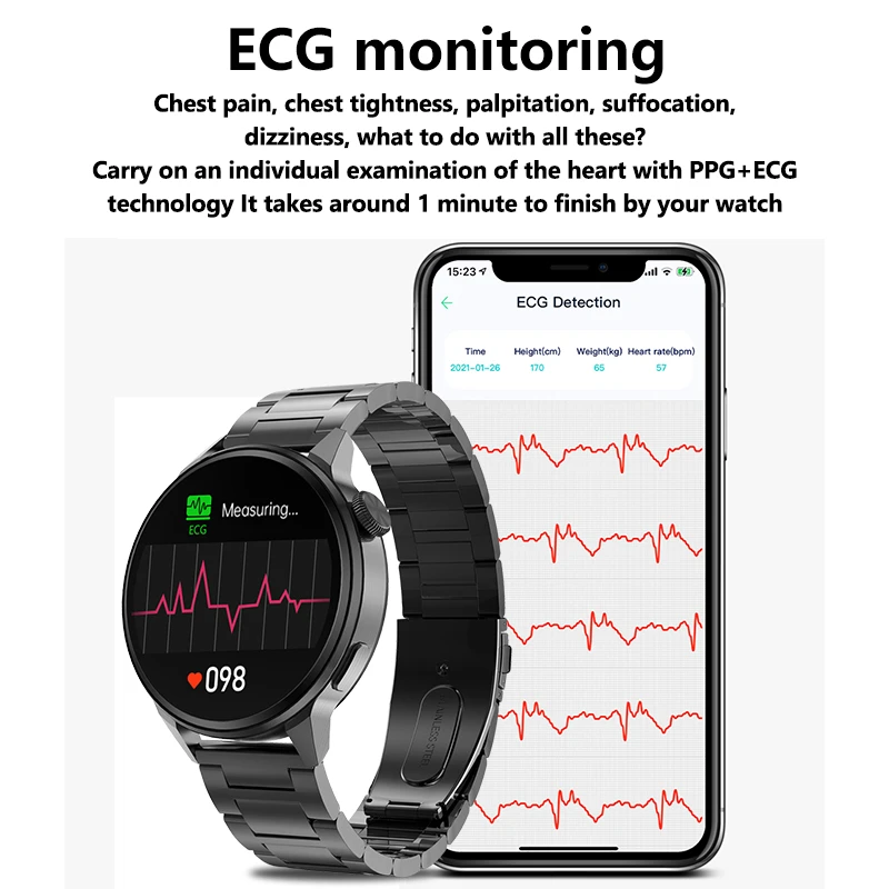 Новинка 2022 Смарт-часы с NFC мужские спортивные часы функцией звонков GPS-треком