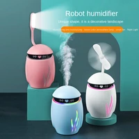 new humidifier fan small night light robot creative gift custom make up water aromatherapy atomization air humidifier