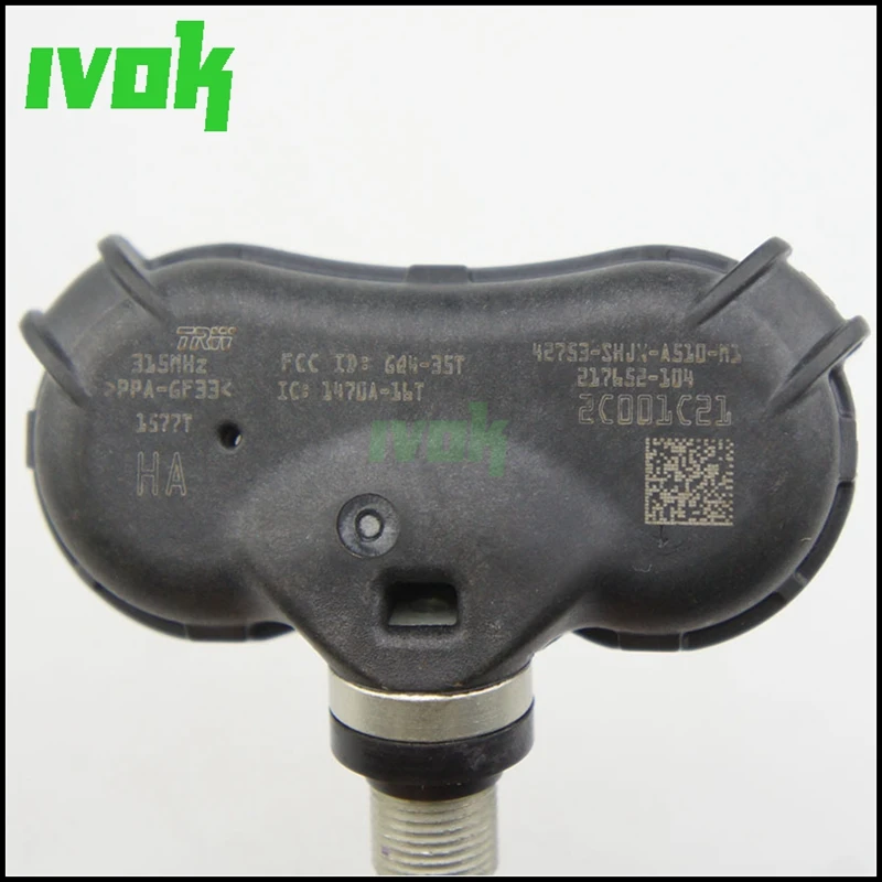 4 шт./лот оригинальные датчики давления в шинах TPMS для Honda 42753-SHJX-A510-M1 217652-104 315 МГц |