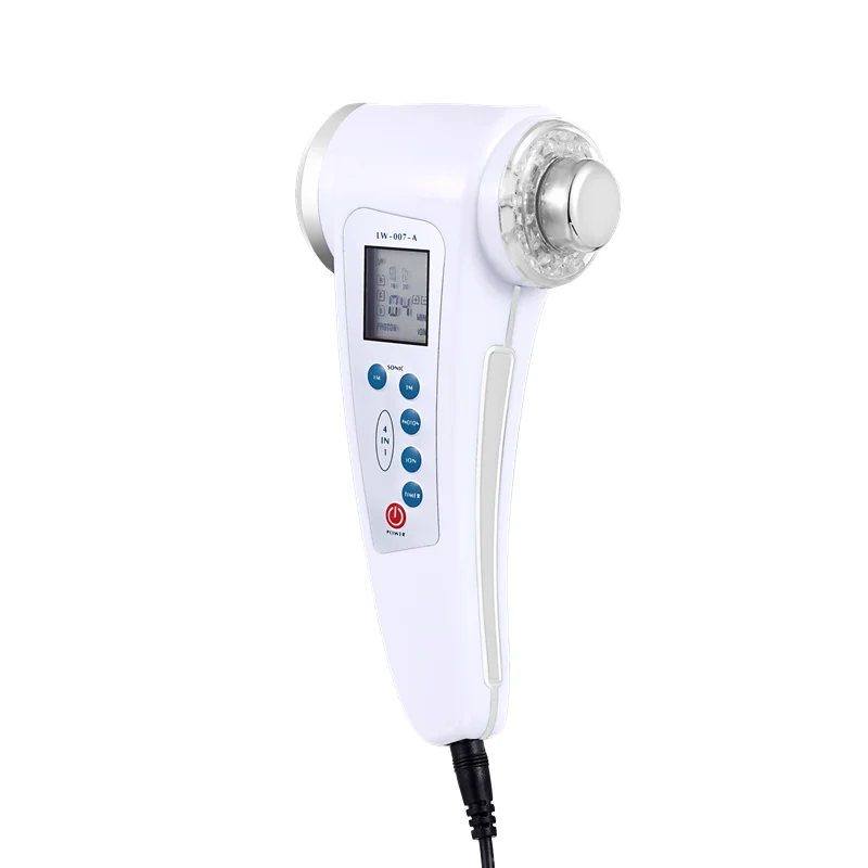 4 Modes 1Mhz 3Mhz Electric Ultrasonic Photon Ion Therapy Beauty Device Face Cleanser EMS Massager Sonic Lifting Facial Skin