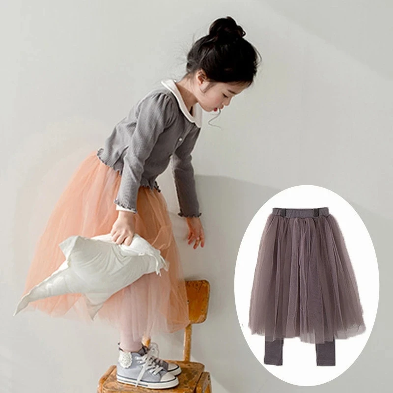 Леггинсы для девочек сезон весна-осень юбка-брюки детские штаны модная