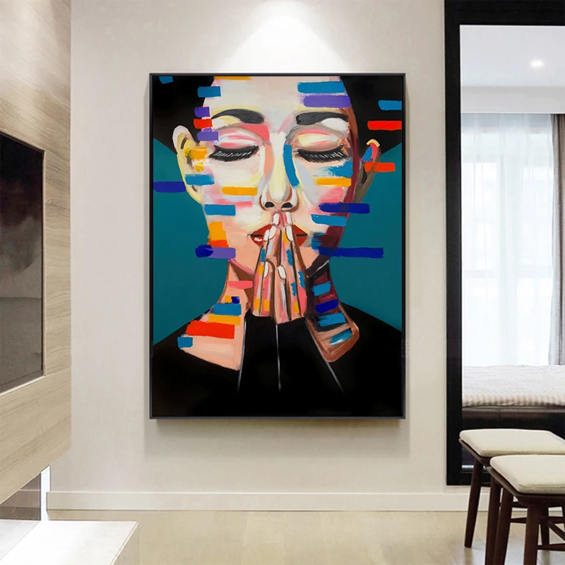 

Nordic Abstract Girl DIY diamond painting full drill Griffiti Art diamond embroidery mosaic cross stitch home painting