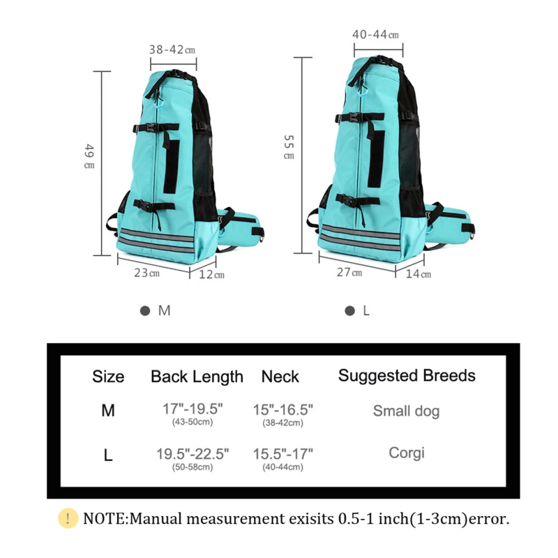 Внешняя фотография для маленьких и средних собак фотоотражающие дорожные сумки