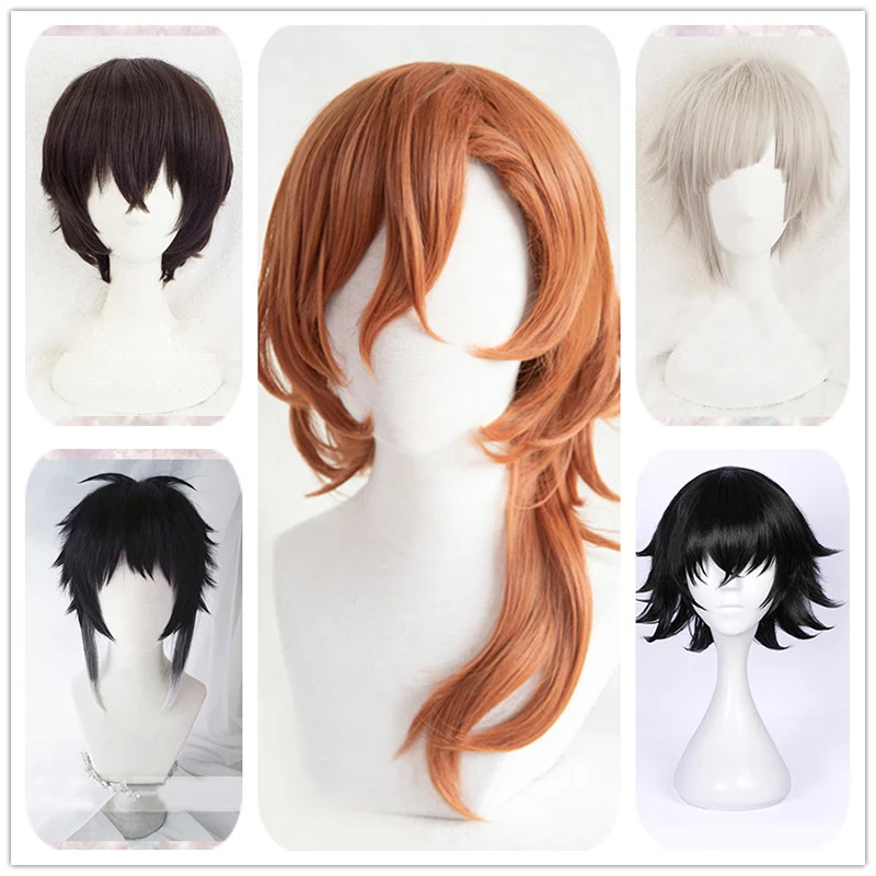 Парик для косплея Bungo Stray Dogs дазай Осаму Ryunosuke Akutagawa Ryuunosuke Chuya nakaхара Chuuya Nakajima atсуси
