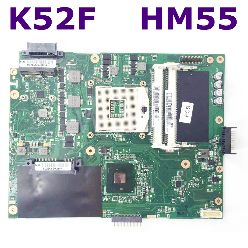 K52F Материнская плата ASUS A52F X52F материнская для ноутбука REV 2 DDR3 PGA989 60 NXNMB1000 100%