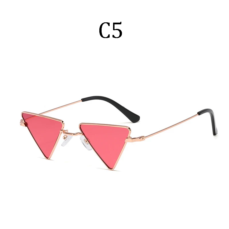 

Luxury Brand Triangle Sunglasses Gradient Mirror Sunglasses Women Men High Quality Metal Frame 93318
