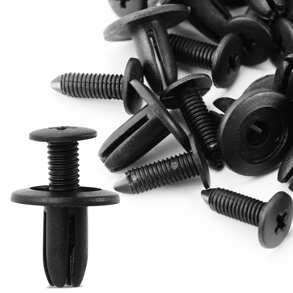 Auto Fastener Clips Rivet 100Pcs 6 Sizes for ford focus kuga fusion fiesta mondeo ranger mk2 mk3 mk4 mk7 Mustang | Автомобили и