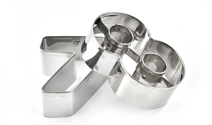 Wowshine 9 шт. алфавит зеркальное печенье зеркальная форма стальное украшение для