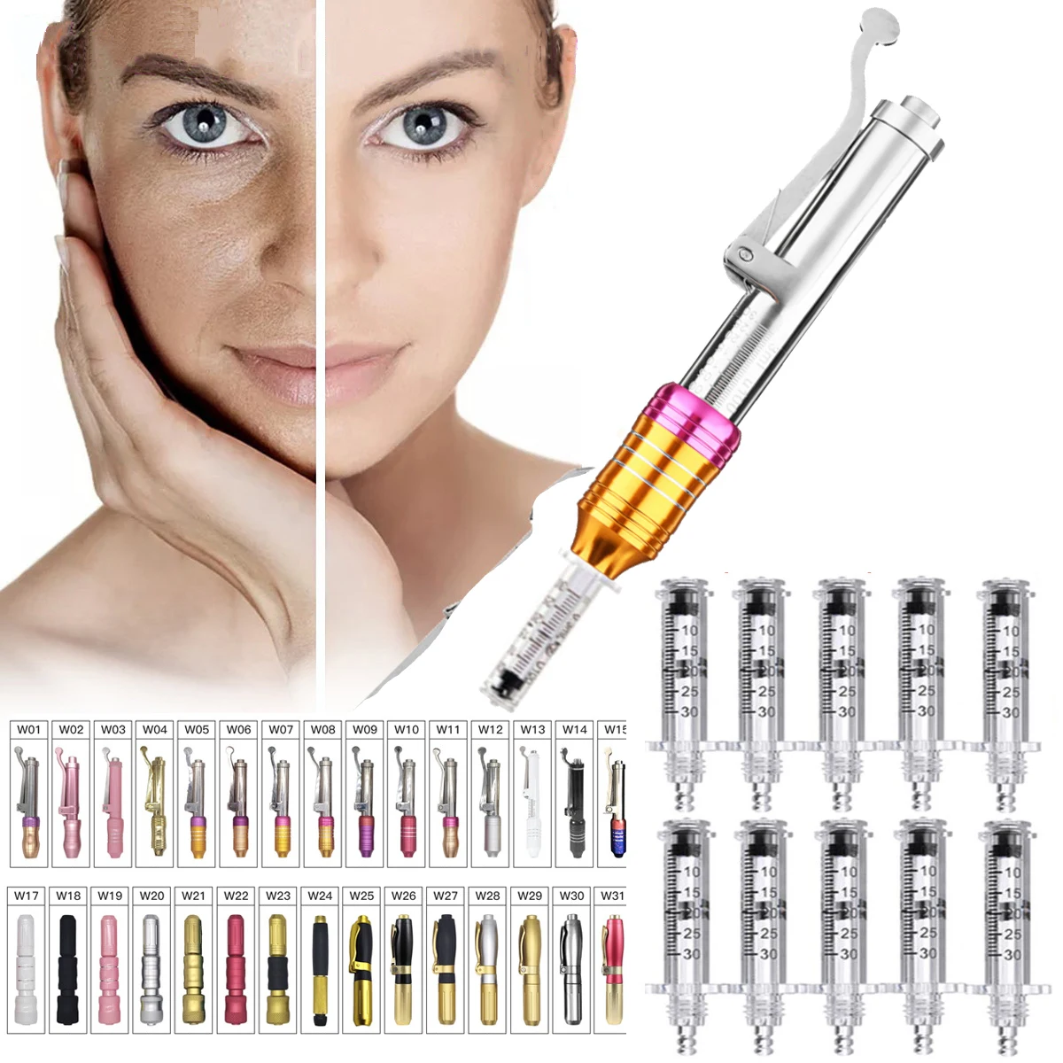 Пистолет с гиалуроновой кислотой пистолет высокого давления улучшенная