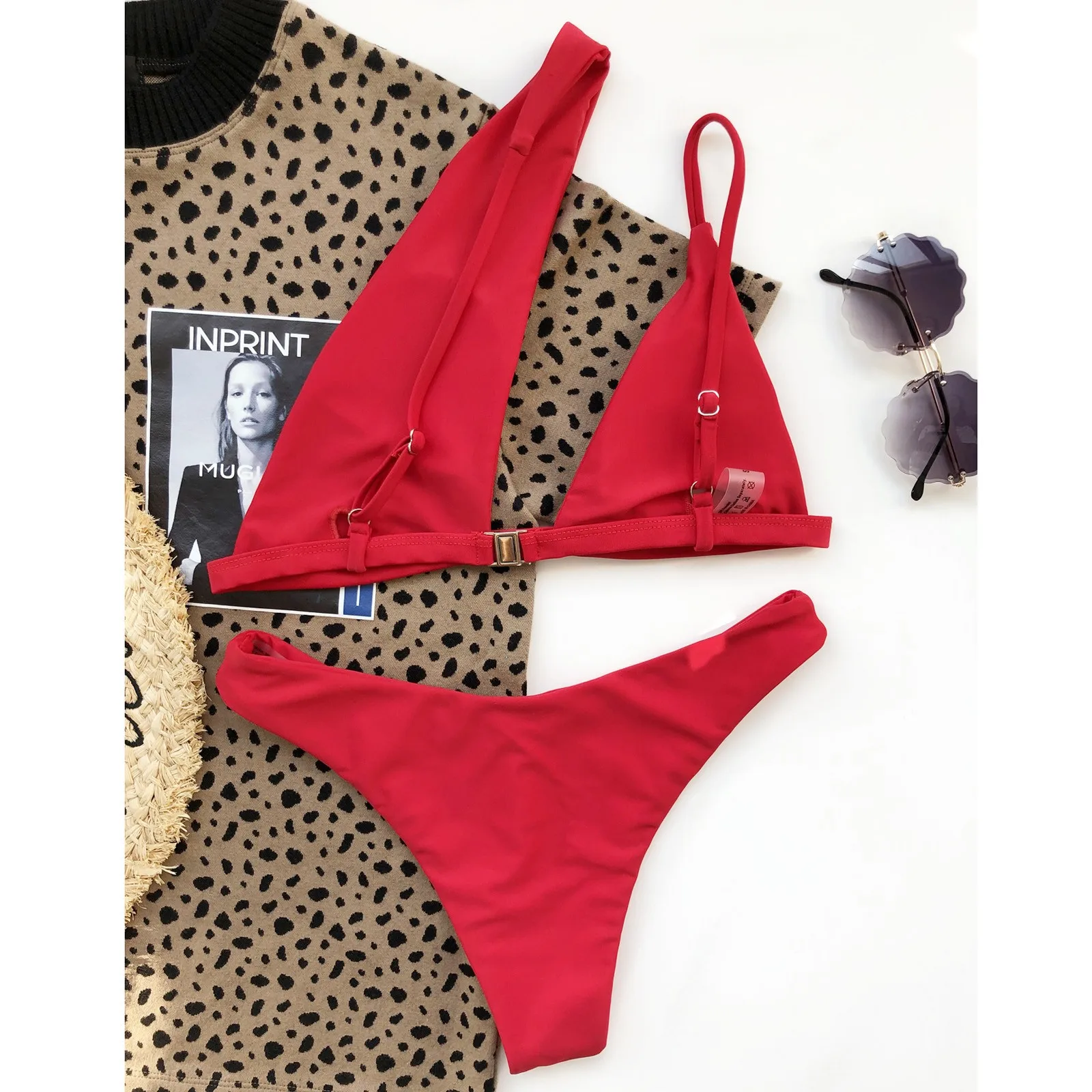 

Mini Thong Bikini Set Swimming Bathing Women's sexy rendering camouflage printed Bikini Swimsuit Bikini Frau push up Sexy Set