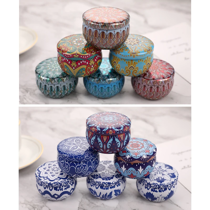 6 Pcs Candle Tin Jars DIY Making kit Holder Storage Case for Dry | Дом и сад