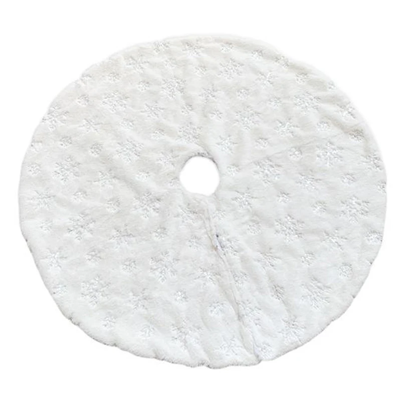 

Christmas Tree Decor Snowflake White Christmas Tree Skirt Tree Foot Carpet For Xmas Decorations Xmas Christmas Gift High Quality