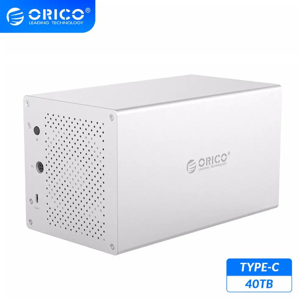 

ORICO WS Series 3.5'' 4 Bay Type C Hard Drive Enclosure Aluminum 5Gbps HDD Docking Station 12V Adapter HDD Case