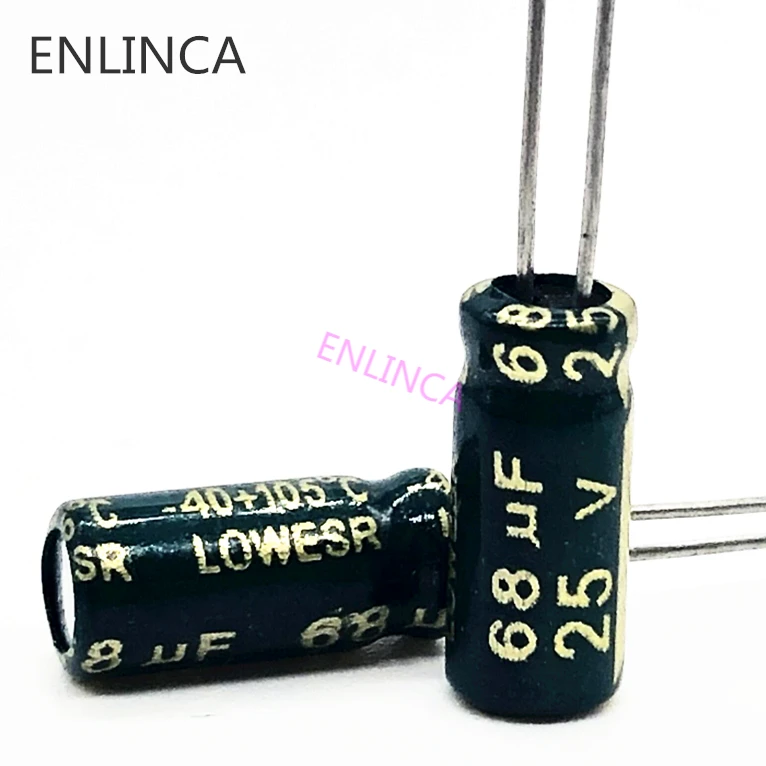 6 шт./лот T03 25 в 68 мкФ низкий ЭПС/импеданс высокочастотный алюминиевый