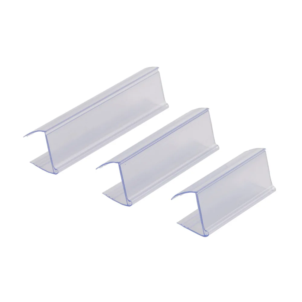 Glass Wood Shelf Edge Grip Strip Shelf Mounting Clear Co-extrusion PVC Display Supergrip Card Holder Data Strip