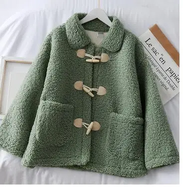 green parkas Женские парки, зимние пальто из искусственной овчины, толстая хлопковая теплая Женская куртка, модное Стеганое пальто, верхняя одежда, розовые пальто - Цвет: green parkas