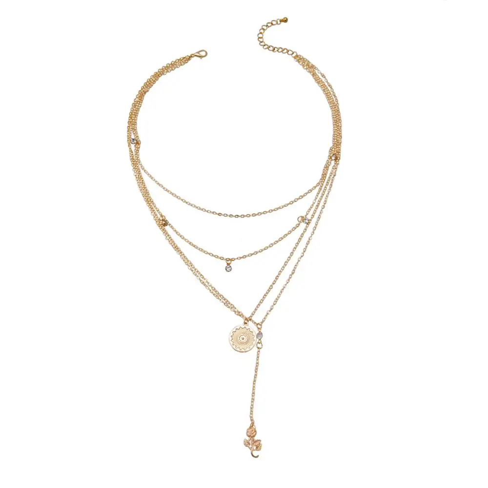 Богемные многослойные ожерелья в форме сердца бабочки для женщин Винтажная