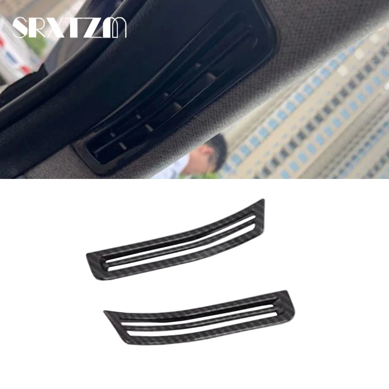 

Крышка на вентиляционное отверстие для Hyundai Santa Fe 2019 2020 оконная стойка А, внутренние аксессуары из углеродного волокна для стайлинга автомоб...