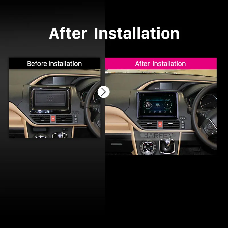 Harfey Android 9,1 автомобильный мультимедийный плеер " Navi для Toyota Noah wifi HD сенсорный gps радио Поддержка DVR Carplay DAB