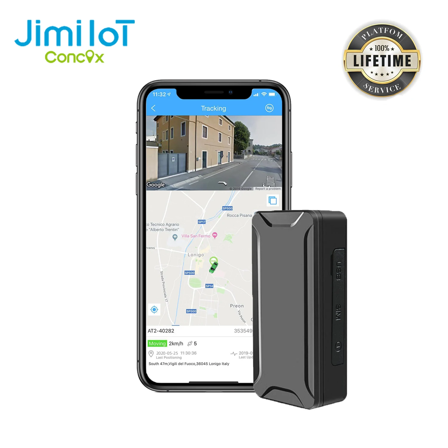 Мини GPS-локатор JIMI AT2 Противоугонный GSM Wi-Fi-трекер с голосовым мониторингом