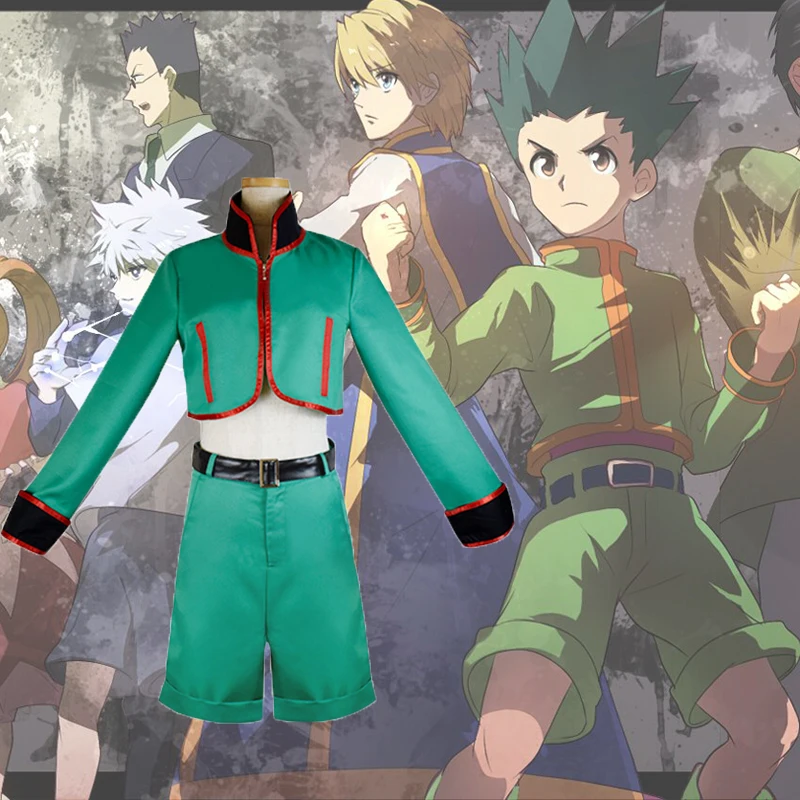 Костюм для косплея из аниме Hunter X Gon Freecss полный комплект топа брюк и пояса