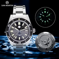 san martin watch mechanics men 62mas 40mm dial sapphire nh35 automatic mechanical watches stainless steel bracelet 20bar watch