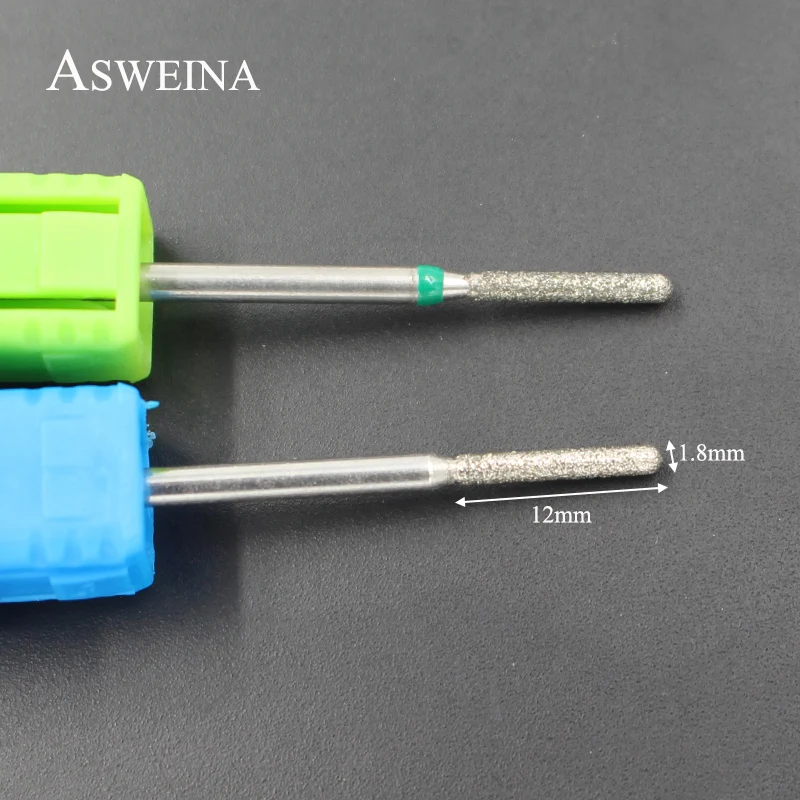 ASWEINA 1 шт. 12 мм Длина головки Алмазные Боры ногтей сверла электрическая мельница резак баррель Инструменты для ногтевого салона