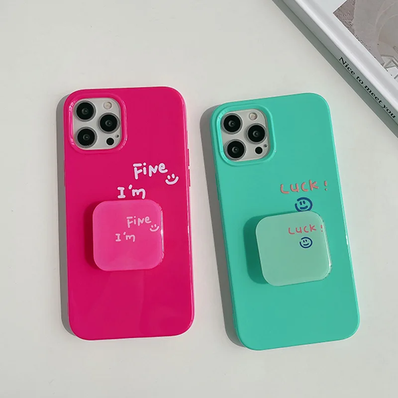 

INS Candy Colors Kickstand Case For iPhone 13 13mini 13Pro 13ProMax 12 12mini 12Pro 12ProMax 11 11Pro 11ProMax X XR 7 8 8Plus