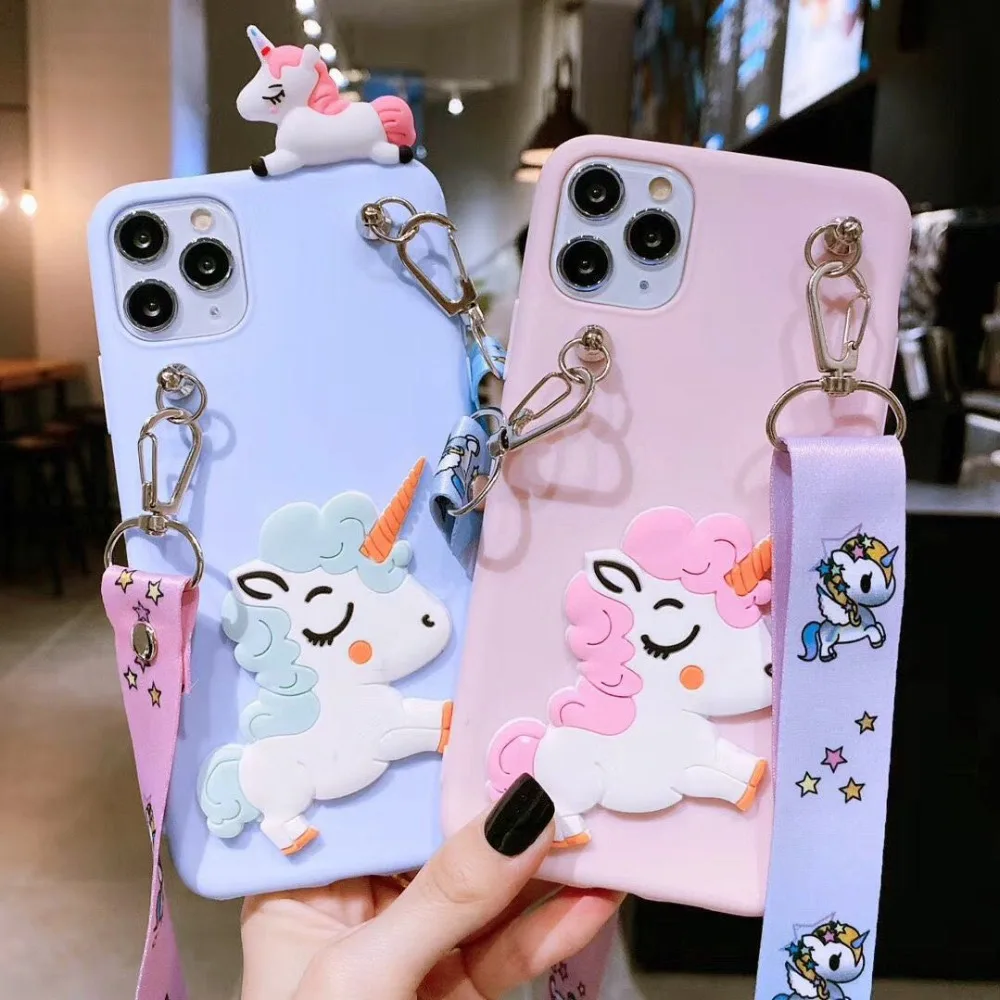 

Cartoon Horse Silicone Cover For Xiaomi Redmi 10 10X 9AT 9C 9A 8A 7A 6 Pro 5A 4X 3S Unicorn Soft Case Fundas With Lanyard