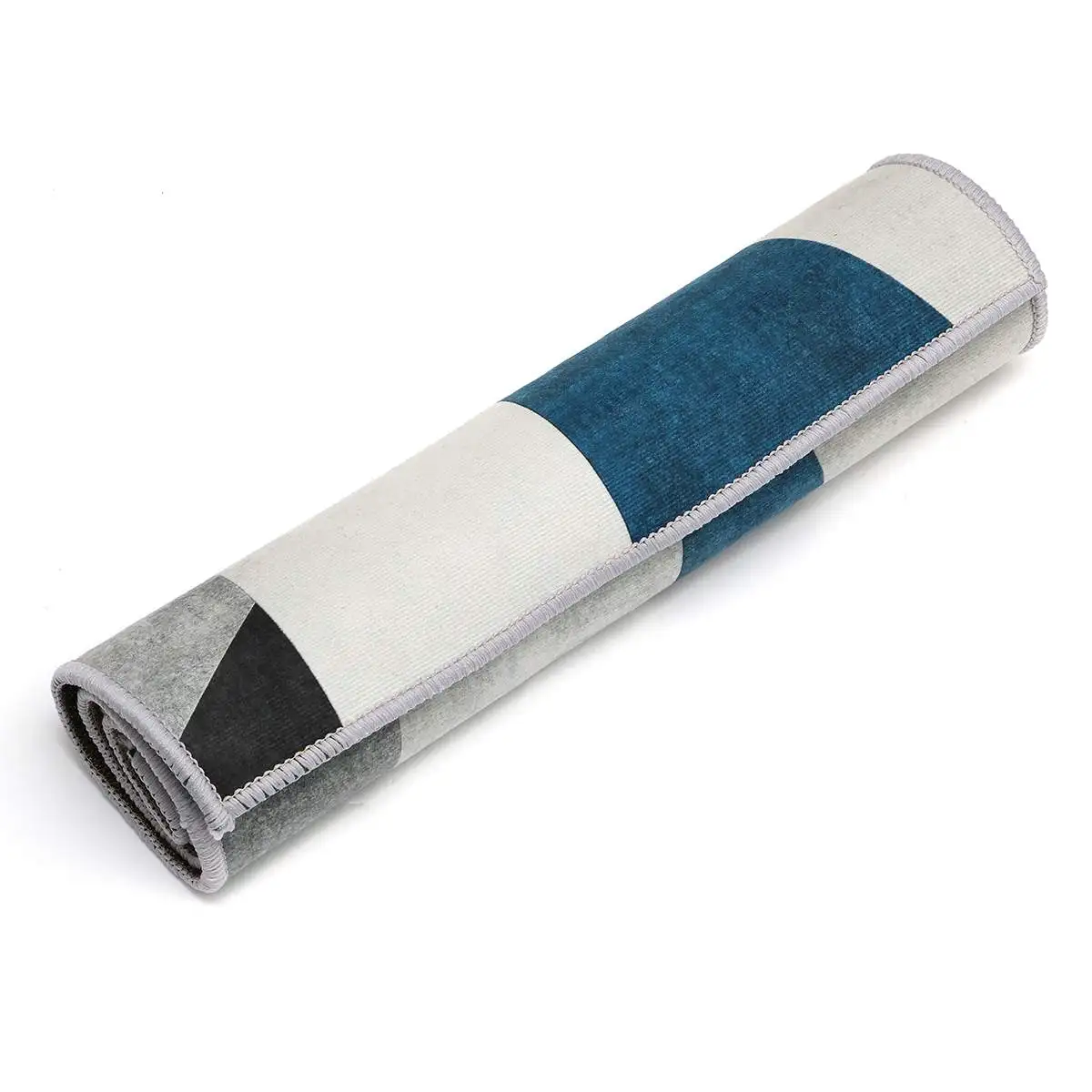 

80x160cm 3D Geometric Printing Crystal Velvet European-style Door Mat Floor Mat Kitchen Mat Home Carpet Living Room