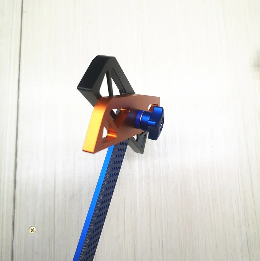 

Woodworking Hole Ruler T300/T400 Multifunctional Marking Tool Aluminum Alloy Drawing Rulers Marking Gauge Carpentry Tools