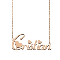 cristian name necklace custom nameplate necklace choker for women best friends birthday wedding christmas mother days gift