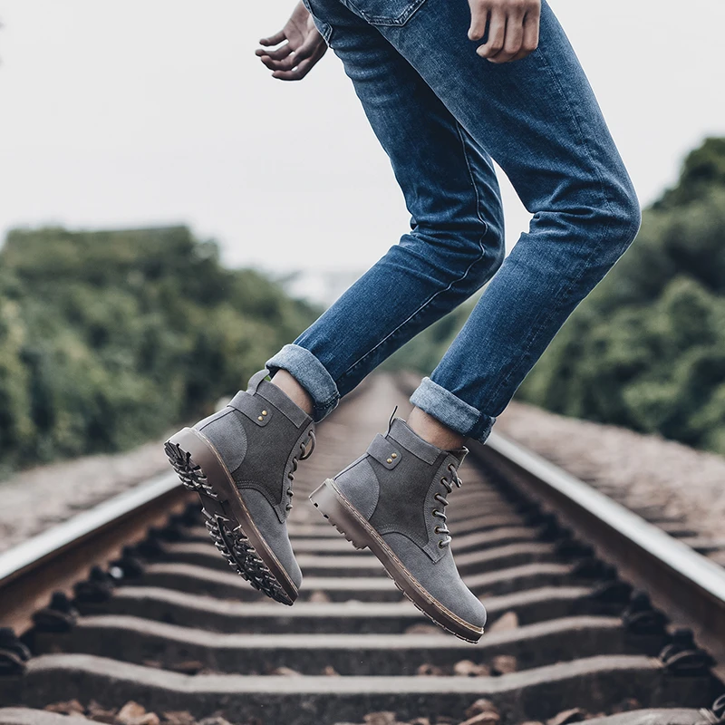 Осенние ботинки мужские военные Полусапоги Хорошего Качества Удобные Модные