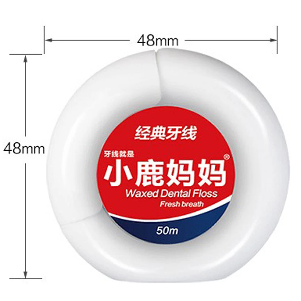 Портативная зубная нить для ухода за зубами уход полостью рта 50 м микровоск
