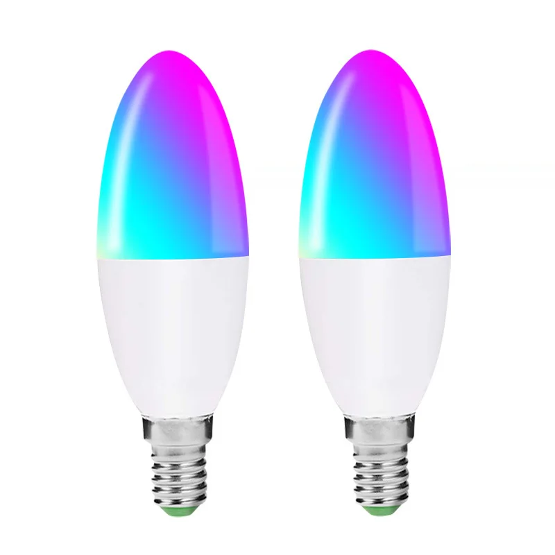 2020 быстро раскупаемый 1 шт. WiFi смарт лампы светодиодный 6 Вт RGB E14/E26/E27/B22 Цвет