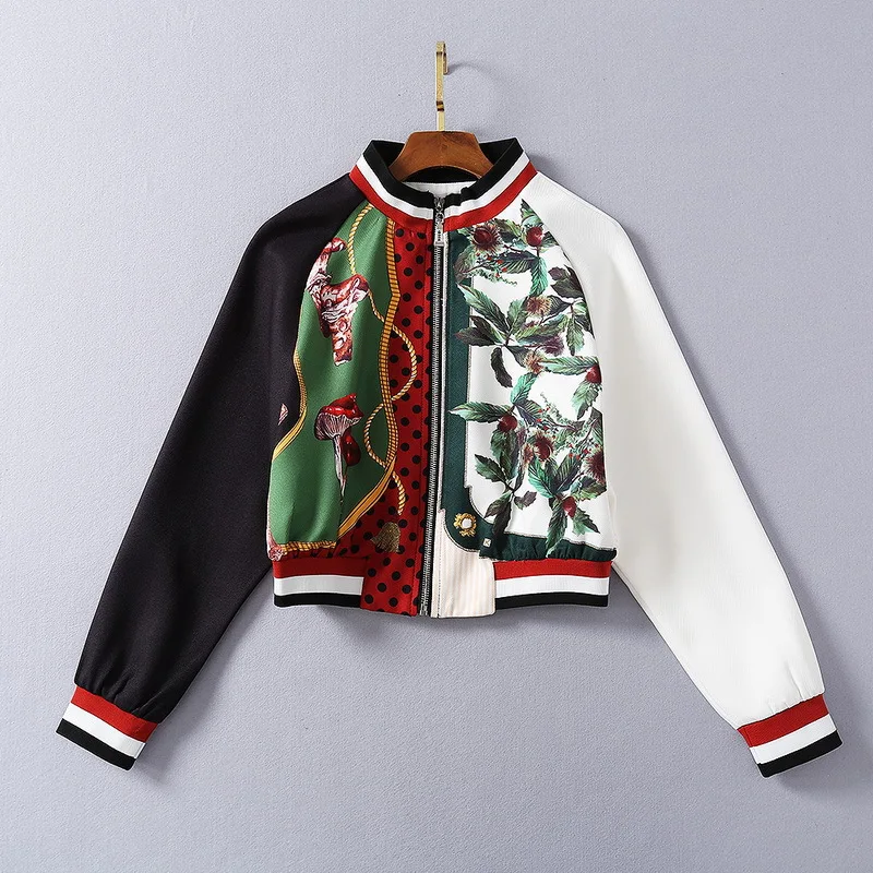 

European and American women's clothing New styles for spring 2021 Long sleeve jacket Chestnut polka dot print skirt Fashion suit