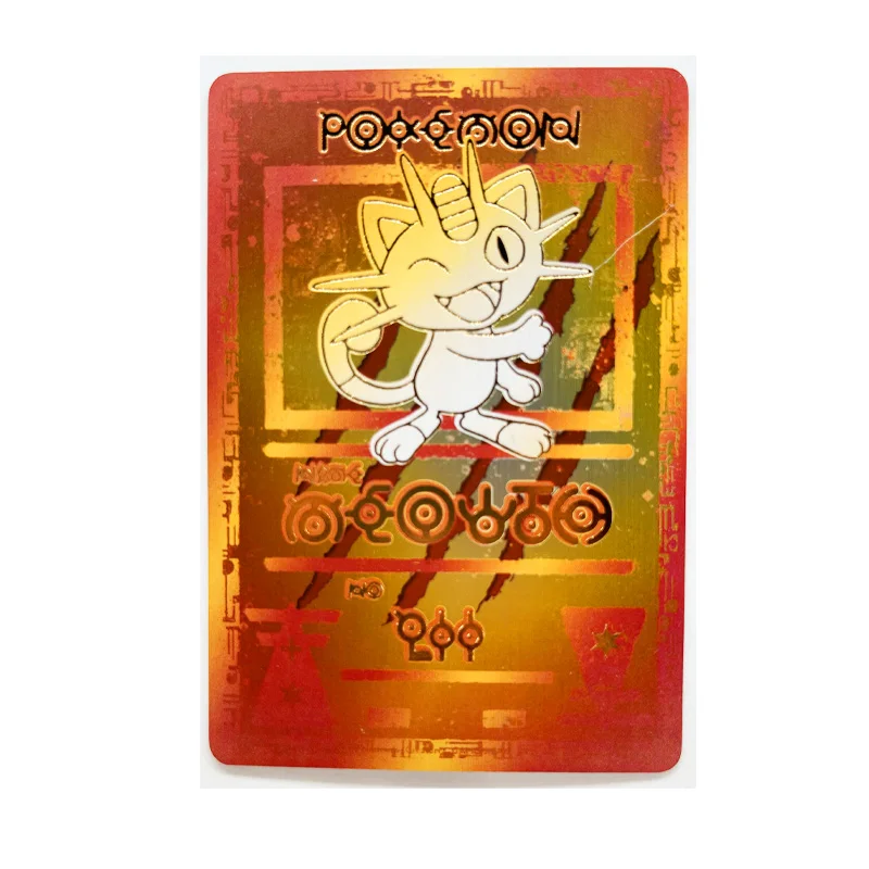 

Покемон Meowth древние тотемные игрушки хобби Коллекционная игра Коллекция аниме-открытки