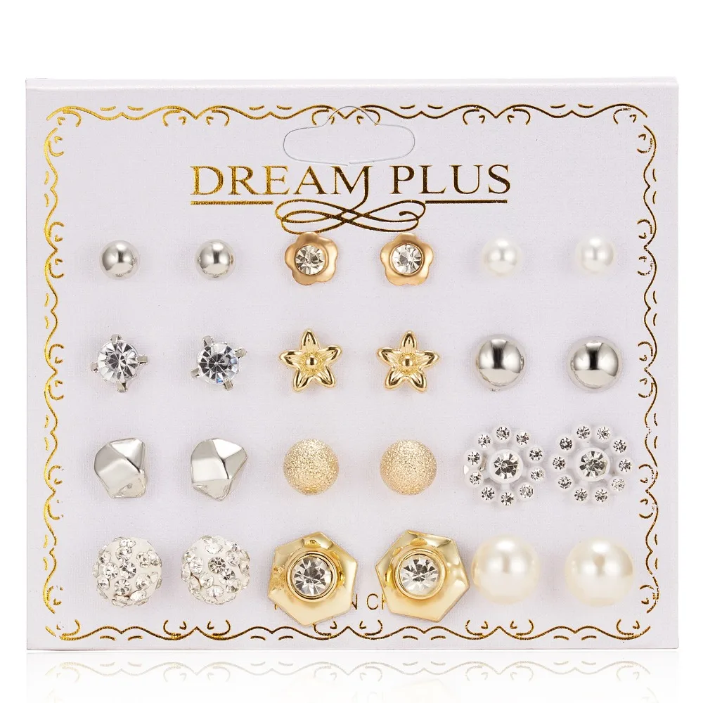 Belleper New Design Tassel Earring Sets Women Geometric Bohemian Gold Flower Long Tassel Earring Set Fashion Wedding Jewelry