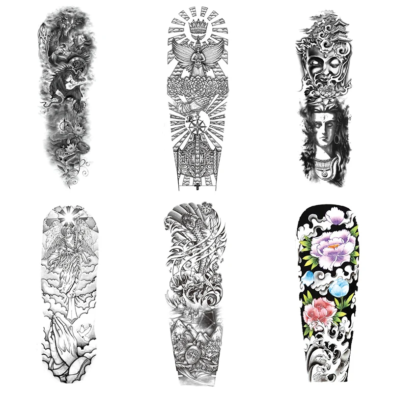 

Tattoo Sticker Simulation Disposable Safety Material Waterproof Long Lasting Full Arm Personality