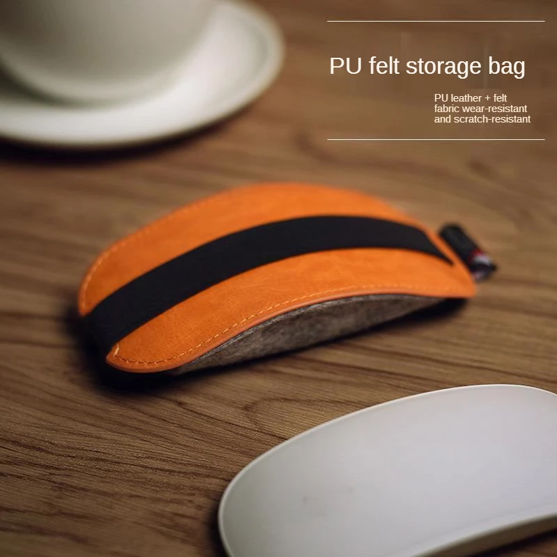 For Apple mouse felt storage bag European-style elastic pu l