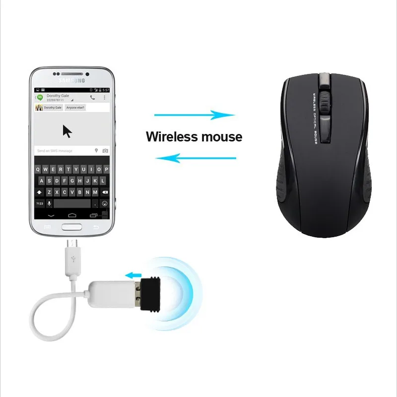 100% протестированный цветной хост микро USB к Мини OTG Кабель адаптер для Samsung Xiaomi HTC LG