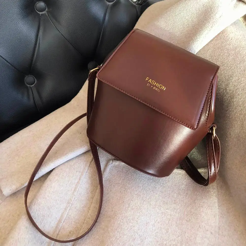 Простая Дизайнерская кожаная сумка для женщин через плечо брендовые сумки на