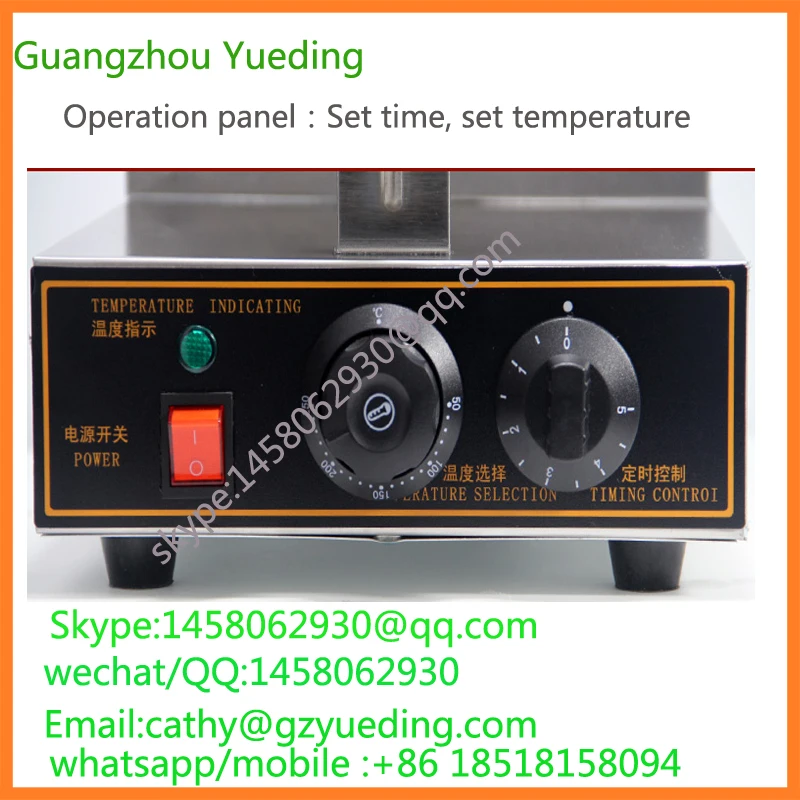 

commercial electric ice cream waffle cone maker Non stick waffle cone machine big power waffle iron plate cake oven