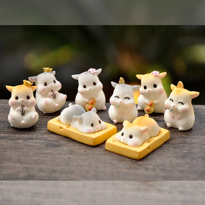 BAIUFOR милые куклы Мультяшные фигурки сыра хомяка и сказочные миниатюры садовые