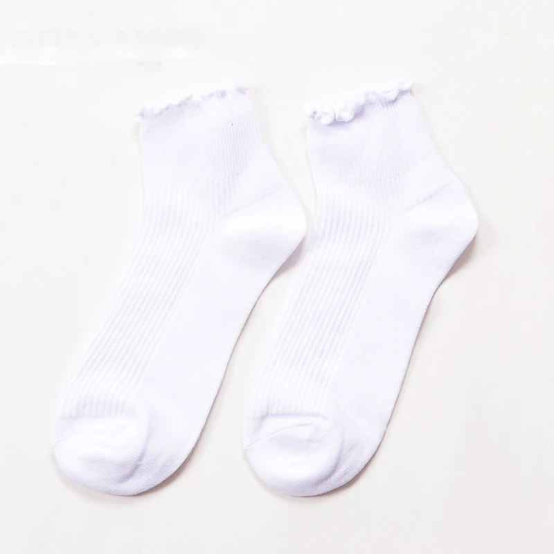Новые модные весенне летние носки тонкие однотонные хлопковые с декоративной