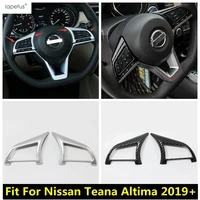 steering wheel button frame molding cover trim for nissan teana altima 2019 2020 abs matte carbon fiber accessories interior
